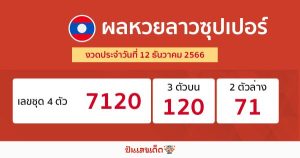 ผลหวยลาวซุปเปอร์ 12/12/2566-"Lao Super Lottery results 12-12-66"