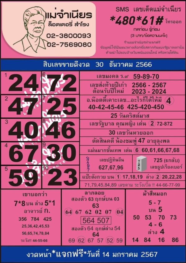 เลข อัน แม่จำเนียร - "Number An Mae Chamnian"