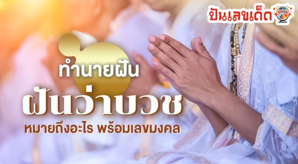 ฝันว่าไปงานบวช  ฝันว่าบวชพระ บวชนาค บวชชี ทำนายฝันว่าอะไร เลขอะไร  เปิดคำทำนายฝันมงคล พร้อมตีเลขเด็ด