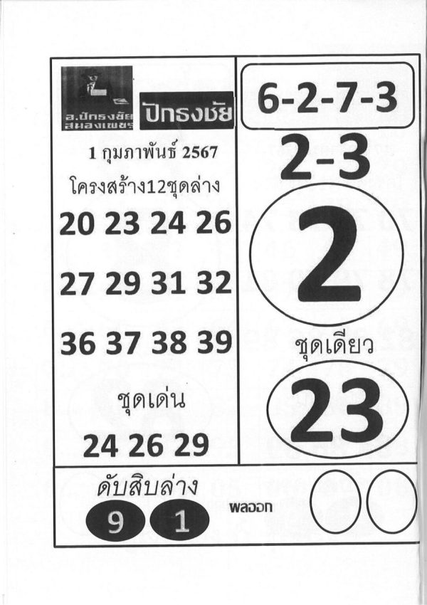 เลขเด็ดงวดนี้ -"Lucky numbers for this period."