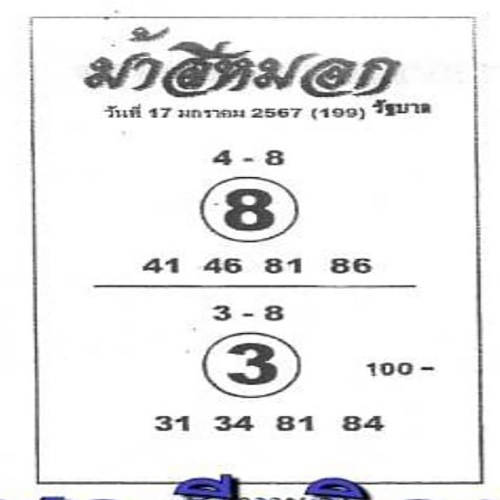ม้าสีหมอก 17 01 67-"Ma Si Mok-17 01 67"