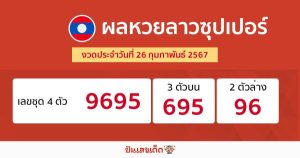 ผลหวยลาวซุปเปอร์ 26/02/67-"Lao Super Lottery results 26-2-67"