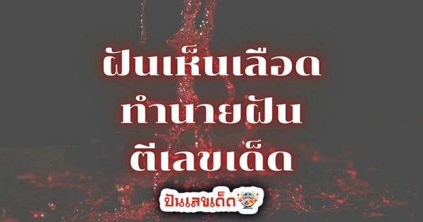 ฝันเห็นเลือดคนอื่นเต็มพื้น -"Dream of seeing other people's blood all over the floor"