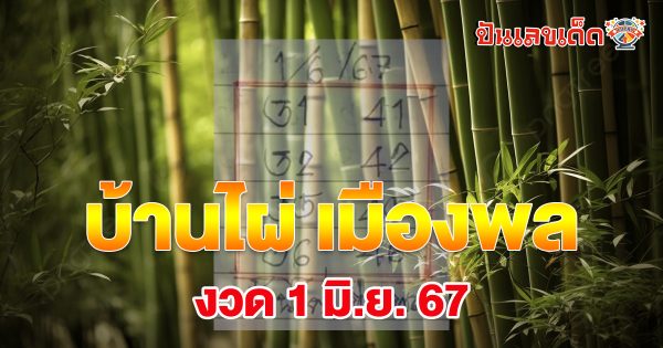 ส่องเลข 2 ตัวเน้น ๆ บ้านไผ่เมืองพล แจกโชครวยงวดวันที่ 1 มิ.ย. 67