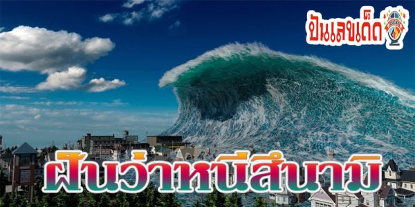 ฝันว่าหนีสึนามิขึ้นเขา-"Dreamed of escaping the tsunami and going to high places."