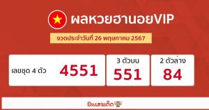 ผลหวยฮานอยVIP 26/05/67-"Hanoi VIP lottery results 26/05/67"