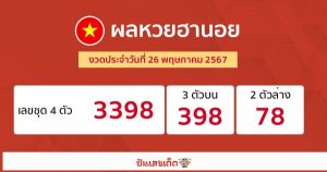 ผลหวยฮานอย 26/05/67-"Hanoi lottery results 260567"