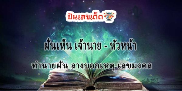 ฝันเห็นหัวหน้างาน-"Dream of seeing a-supervisor"
