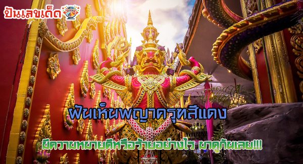 ฝันเห็นพญาครุฑสีแดง หมายความว่าอย่างไร คำทำนายฝันตามตำราโบราณ พร้อมเลขให้โชค ไปหาคำตอบด้วยกันที่นี่ ปันเลขเด็ด