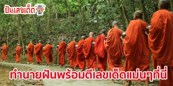ฝันเห็นพระสงฆ์หลายรูปเดินเป็นแถว-"Dreamed of seeing many monks walking in a line."