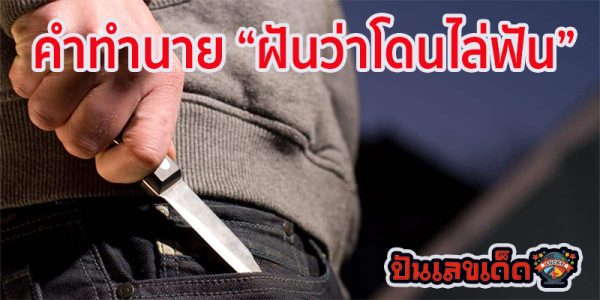 ฝันว่าโดนไล่ฟัน-"Dreaming of being chased and slashed"