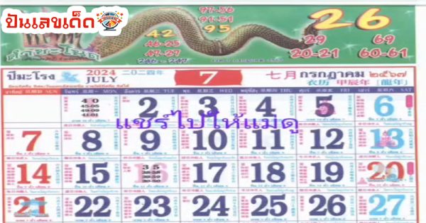 ปฏิทินคำชะโนด 1 7 67-"Khamchanod calendar"