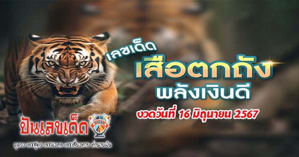 มาแล้ว เสือตกถัง แนวทางหวยรัฐบาลไทย แม่นๆ งวดวันที่ 16 มิ.ย. 67  คอหวยห้ามพลาด ! ติดตามเลขเด็ดได้ที่นี่ ! ปันเลขเด็ด