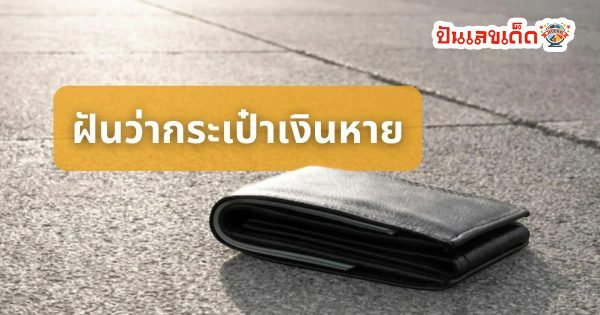 ฝันว่ากระเป๋าตังค์หาย ทำนายฝันพร้อมดูดวง โชคลาภจะหลุดลอยจริงไหม เช็กได้ที่นี่  punlekded