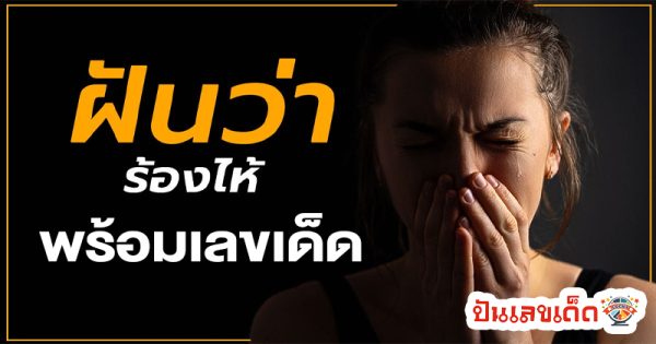 ฝันว่าร้องไห้เสียใจมาก-"I dreamed that I was crying and very sad."