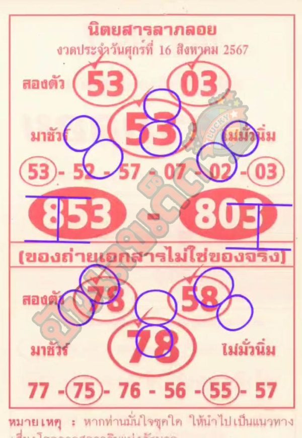 เลขลาภลอย 16 8 67 - " Fortune numbers 16 8 67"