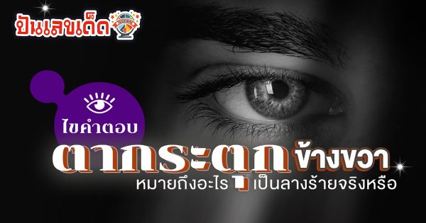 ตาขวากระตุก แก้เคล็ดอย่างไร เปิดลางบอกเหตุ บ่งบอกปัญหาสุขภาพอะไรได้บ้าง พร้อมวิธีแก้ง่ายๆ
