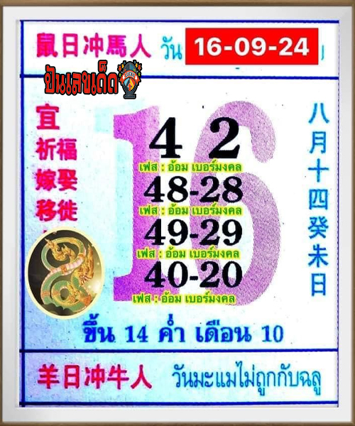 ปฏิทินจีน 16 9 67 - "Chinese calendar 16 9 67"