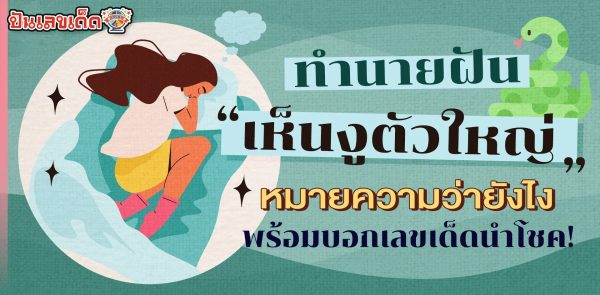 ฝันว่าเห็นงูใหญ่ 1 ตัว -"Dreamed of seeing a big snake"