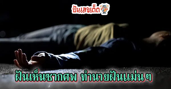 ฝันเห็นคนตายเลขเด็ด - "Dreaming of seeing a dead person, lucky number"