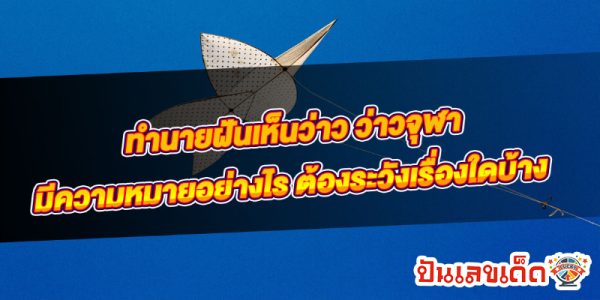 ฝันเห็นว่าวจุฬา -"I dreamed that I saw a Chula kite."