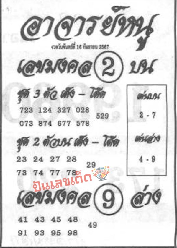 อาจารย์หนู 16 9 67-"Teacher Noo's number"