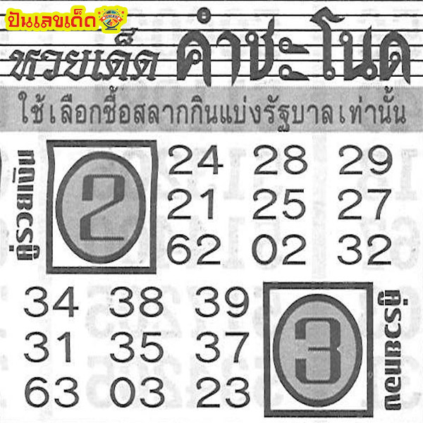 เลขเด็ดคำชะโนด 1 10 67-"Lucky number Khamchanot 1 10 67"