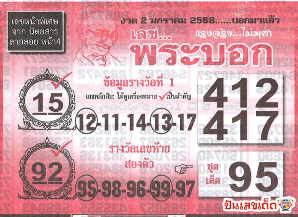 เลขพระบอก 2 01 68-"Buddha number 2 01 68"