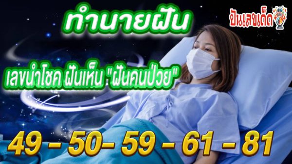 ฝันเห็นแม่ป่วยหนัก-"I dreamt that my mother was seriously ill."