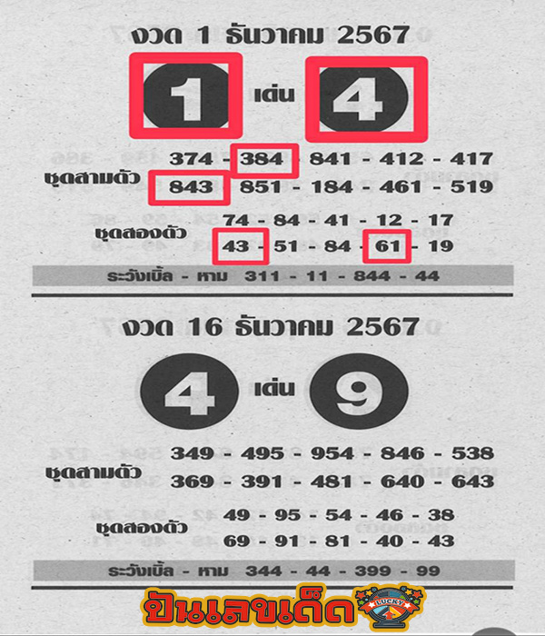 เสือตกถัง 16 12 67 - "Tiger falls into the tank with good money power this period."