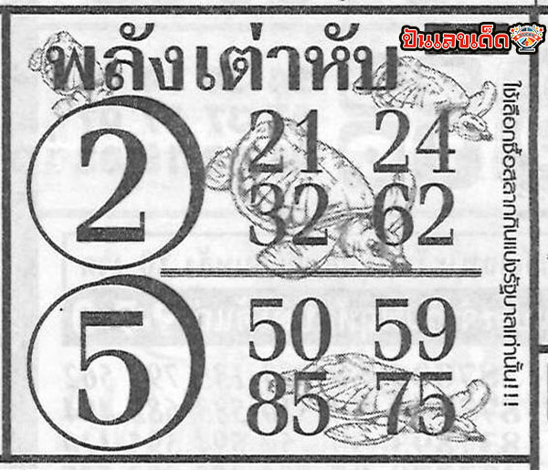 เลขพลังเต่าหับ 2 01 68 -"Turtle power number 2 01 68"