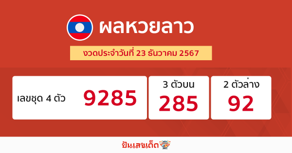 ผลหวยลาว -"lao lottery results"