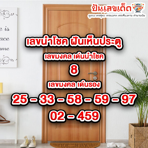 ฝันเห็นประตูพัง-"Dream of seeing a broken door"