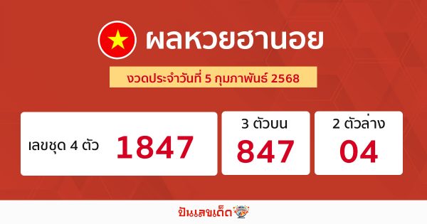 รูปภาพผลหวยฮานอยวันนี้ของ heng99