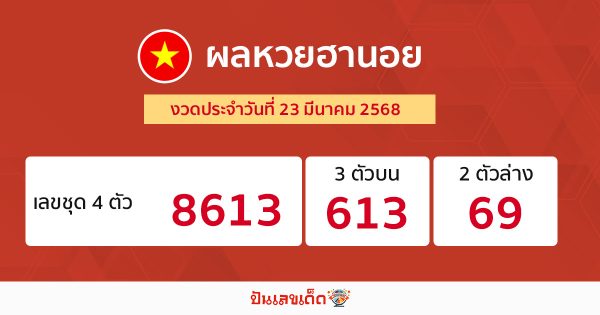 รูปภาพผลหวยฮานอยวันนี้ของ heng99