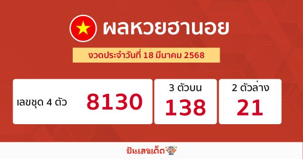รูปภาพผลหวยฮานอยวันนี้ของ heng99