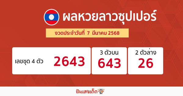 รูปภาพผลหวยลาวซุปเปอร์ของ lekdedonline