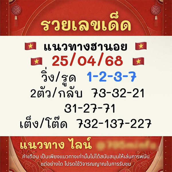 รูปภาพเลขเด็ดหวยฮานอยของ lekdedonline
