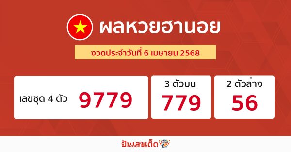 รูปภาพผลหวยฮานอยวันนี้ของ heng99