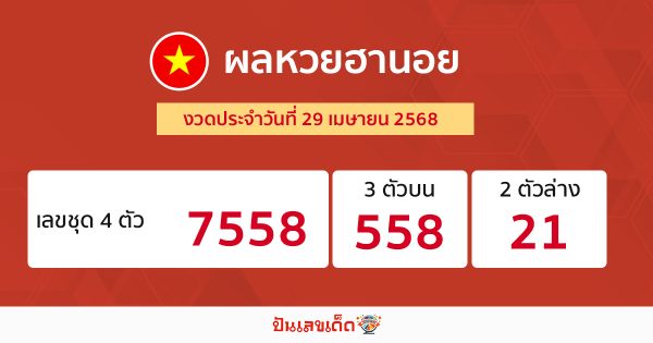 รูปภาพผลหวยฮานอยของ lekdedonline