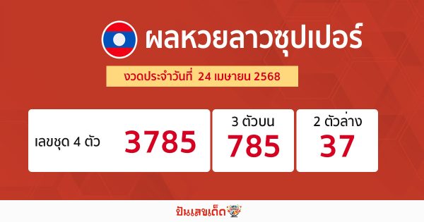 รูปภาพผลหวยลาวซุปเปอร์วันนี้ ของ lekdedonline