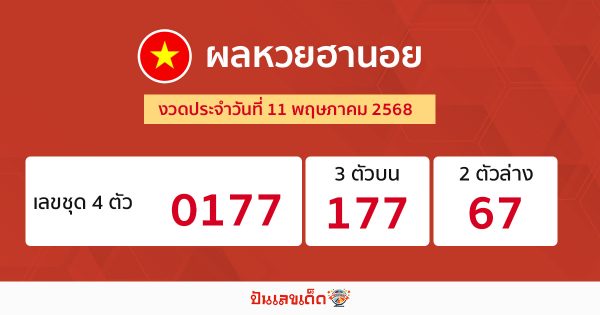 รูปภาพผลหวยฮานอยของ lekdedonline