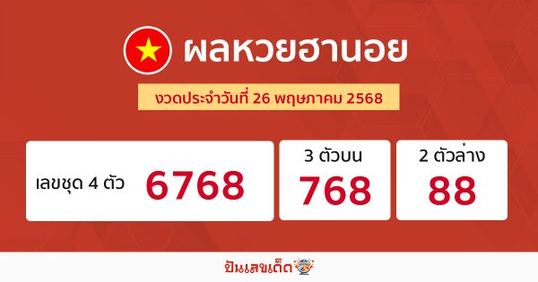 รูปภาพผลหวยฮานอยวันนี้ของ heng99