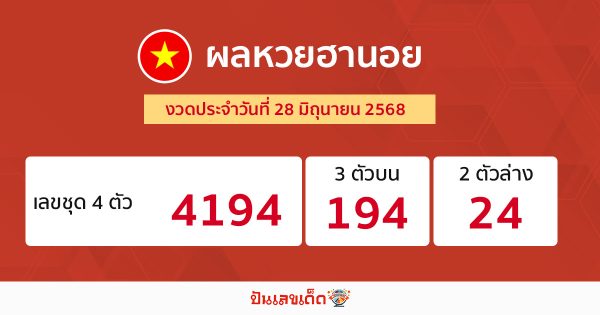 รูปภาพผลหวยฮานอยของ heng99