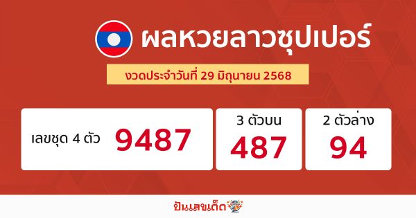 รูปภาพผลหวยลาวซุปเปอร์วันนี้ heng99