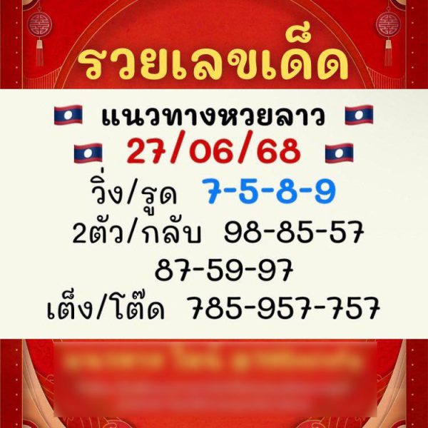 รูปภาพเลขเด็ดหวยลาวของ lekdedonline