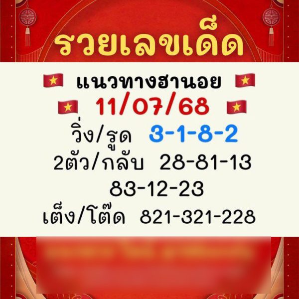 รูปภาพเลขเด็ดหวยฮานอยของ lekdedonline
