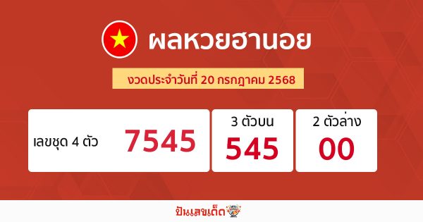 รูปภาพผลหวยฮานอยวันนี้ของ heng99