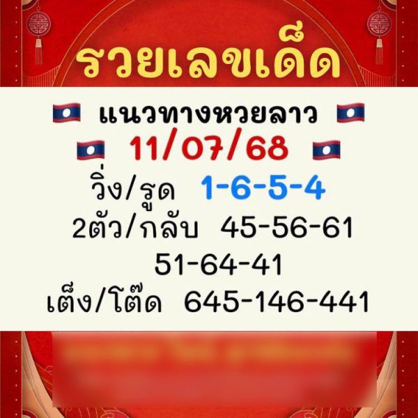 รูปภาพเลขเด็ดหวยลาวของ heng99